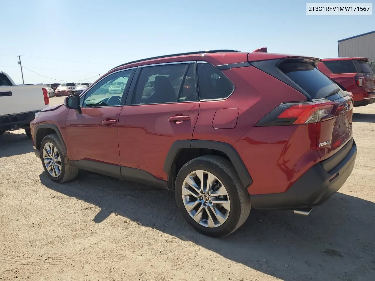 2021 Toyota Rav4 Xle Premium VIN: 2T3C1RFV1MW171567 Lot: 71370454