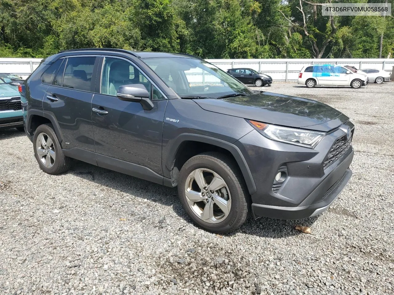 2021 Toyota Rav4 Limited VIN: 4T3D6RFV0MU058568 Lot: 71415214