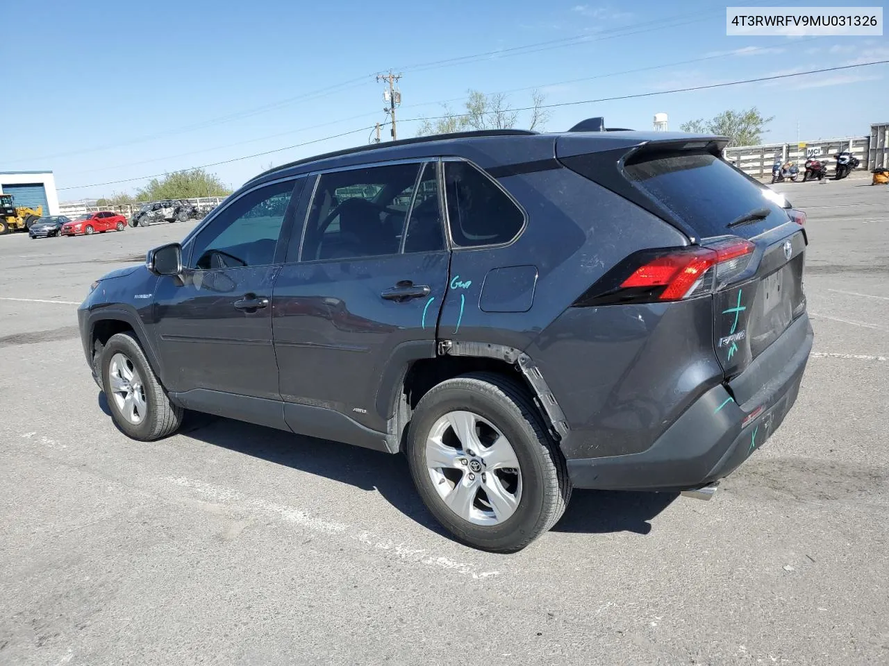 2021 Toyota Rav4 Xle VIN: 4T3RWRFV9MU031326 Lot: 71945074