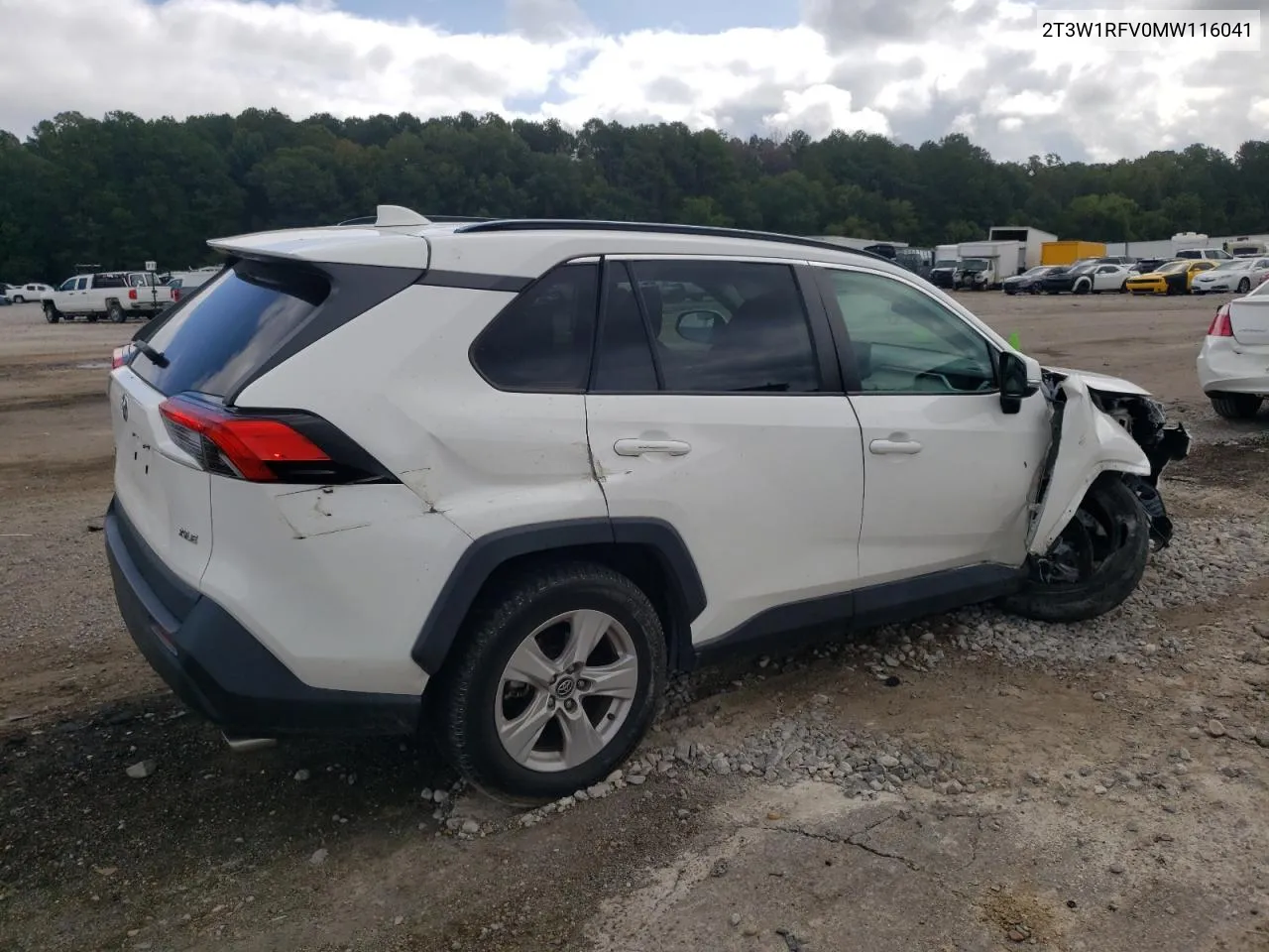 2021 Toyota Rav4 Xle VIN: 2T3W1RFV0MW116041 Lot: 71981714