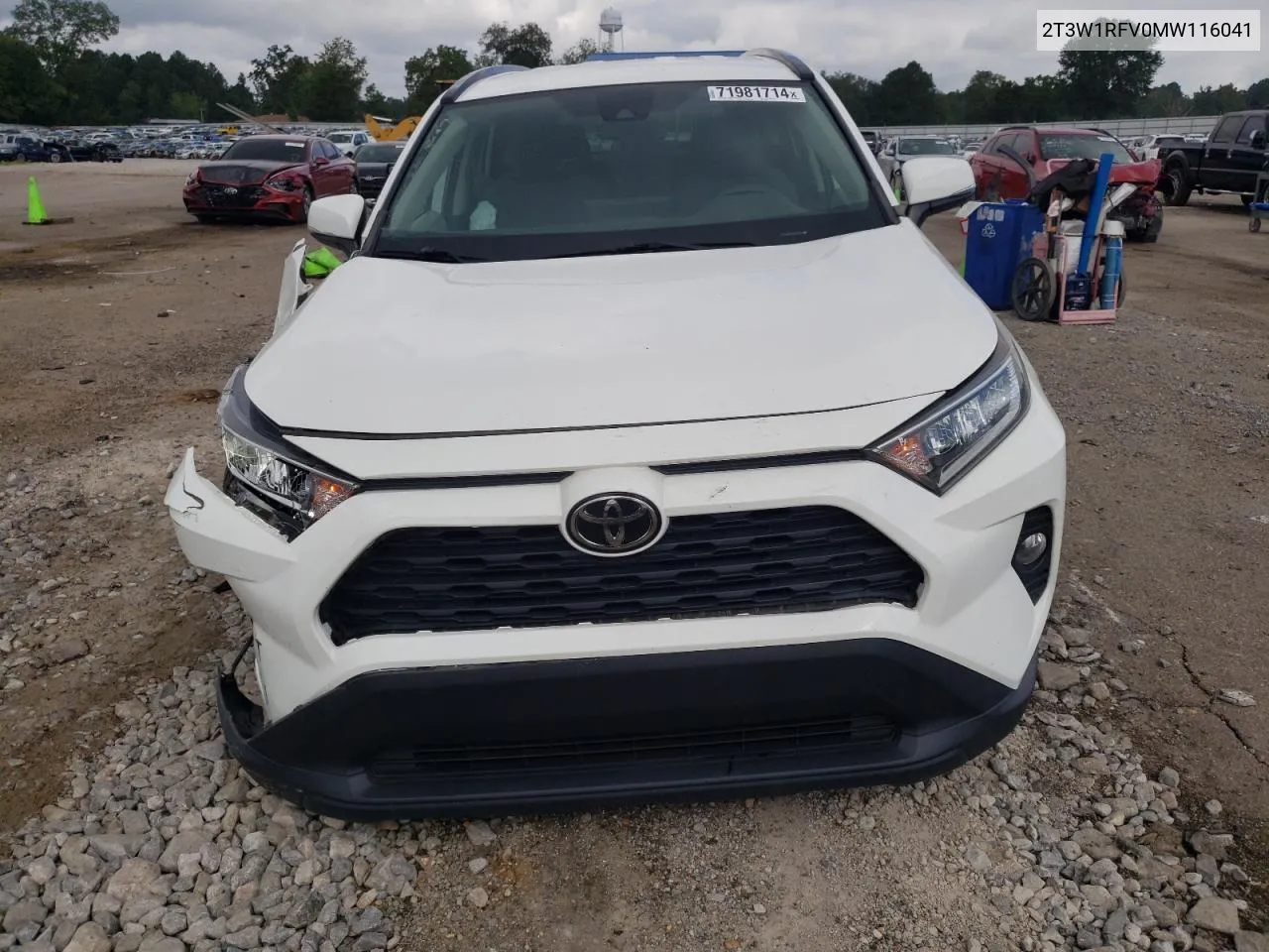 2T3W1RFV0MW116041 2021 Toyota Rav4 Xle