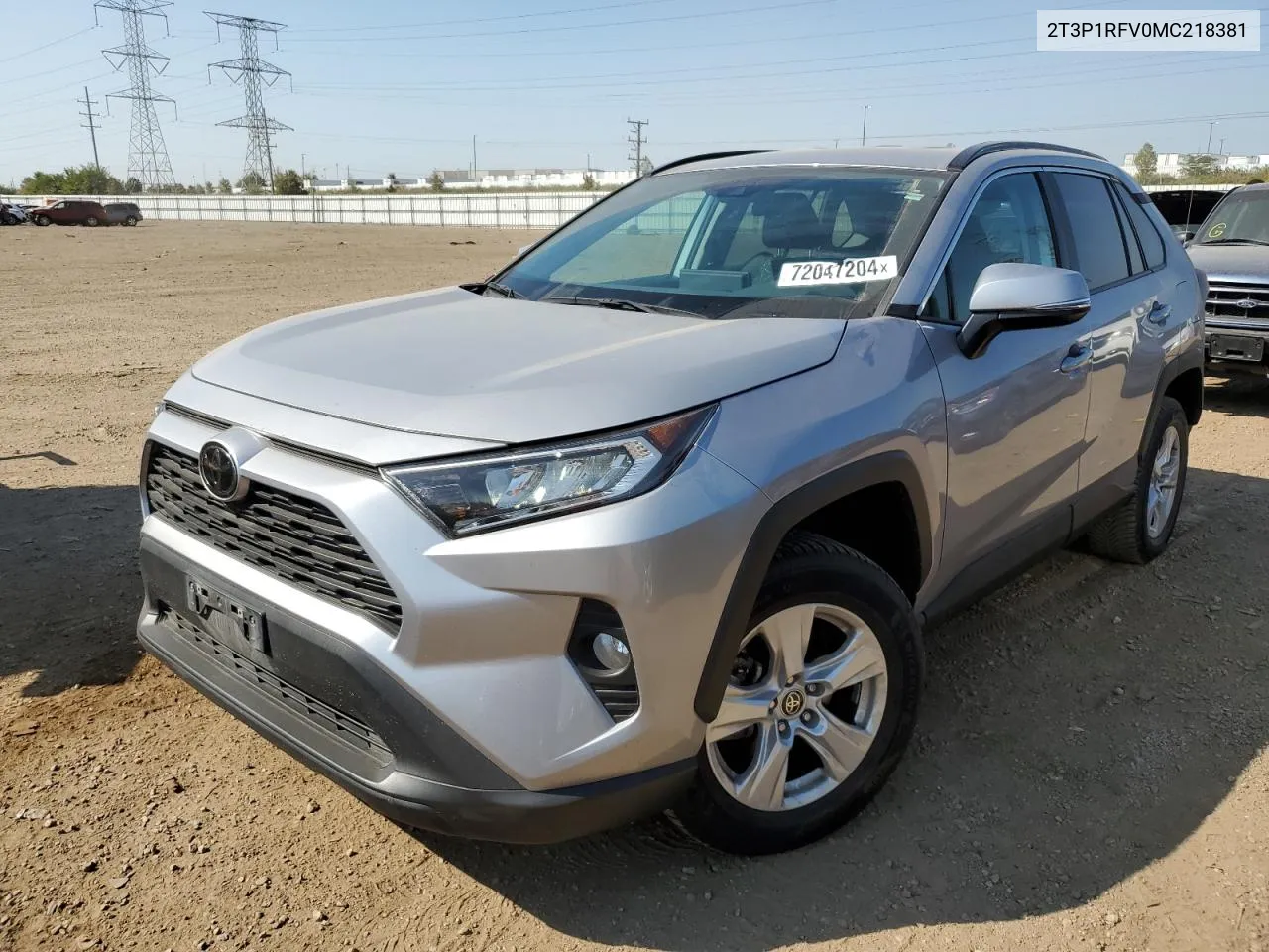 2021 Toyota Rav4 Xle VIN: 2T3P1RFV0MC218381 Lot: 72047204