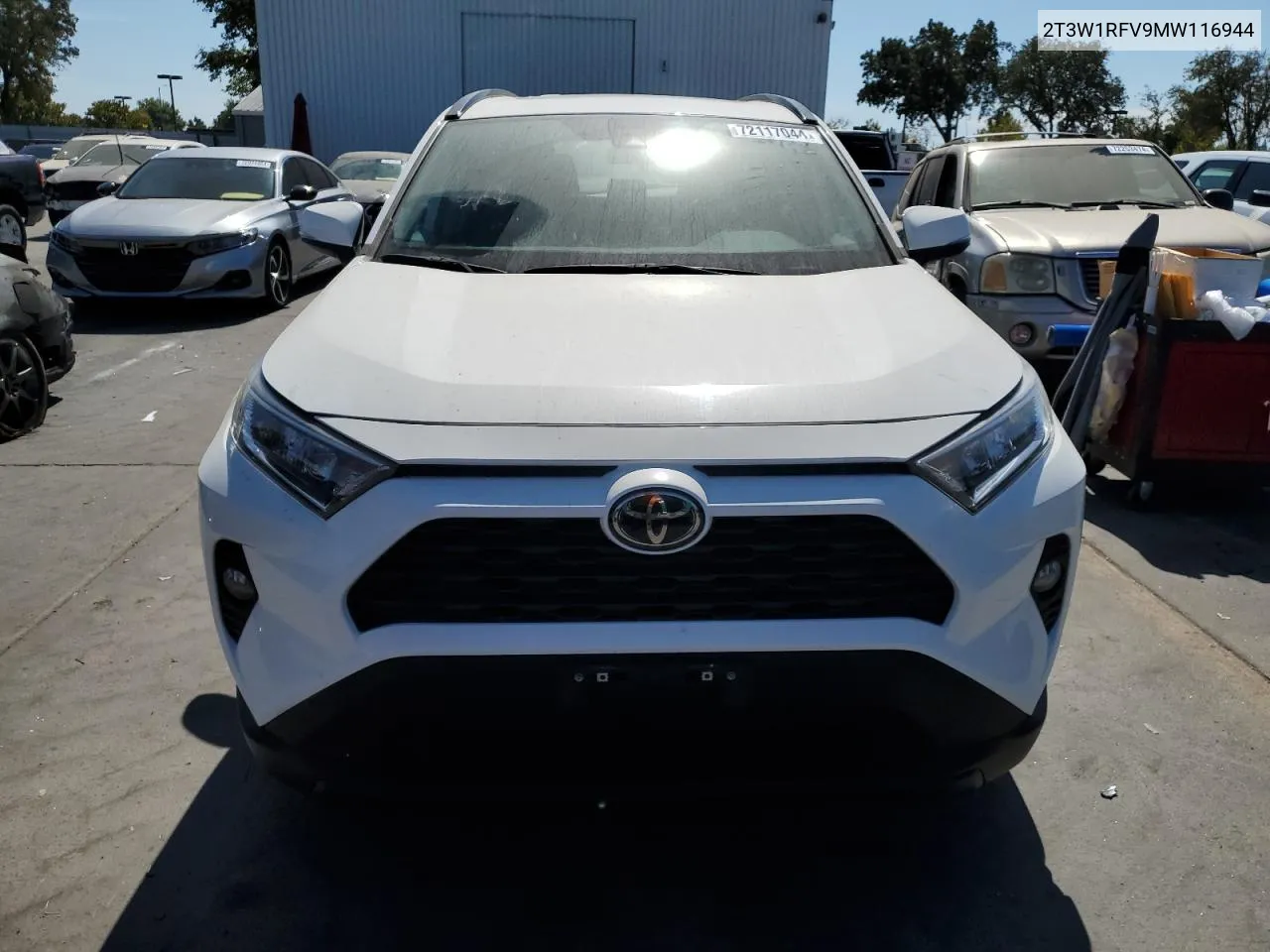 2021 Toyota Rav4 Xle VIN: 2T3W1RFV9MW116944 Lot: 72117044