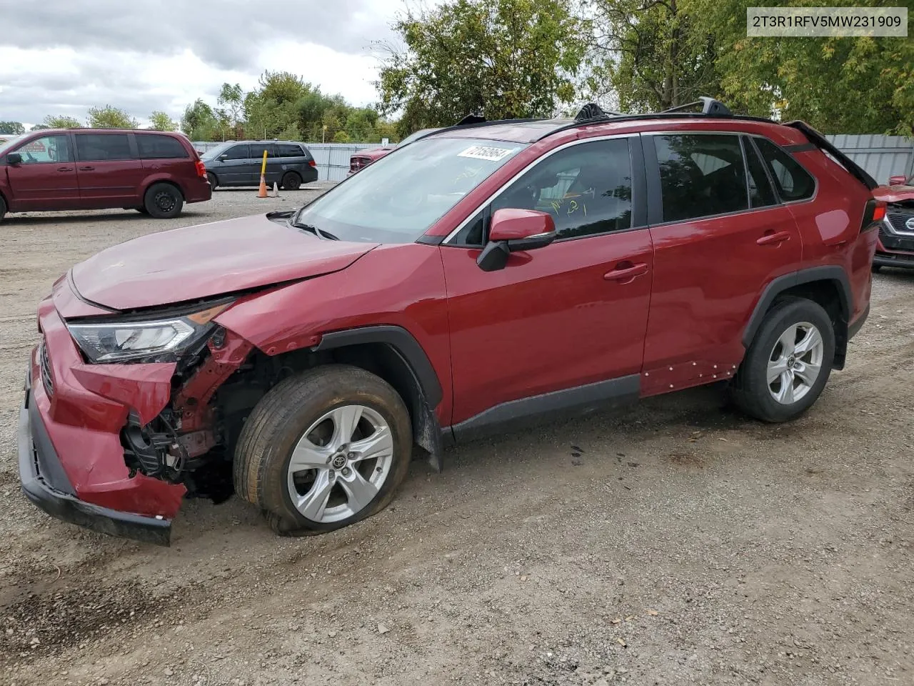 2021 Toyota Rav4 Xle VIN: 2T3R1RFV5MW231909 Lot: 72150964