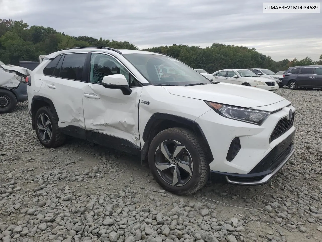 2021 Toyota Rav4 Prime Se VIN: JTMAB3FV1MD034689 Lot: 72217744