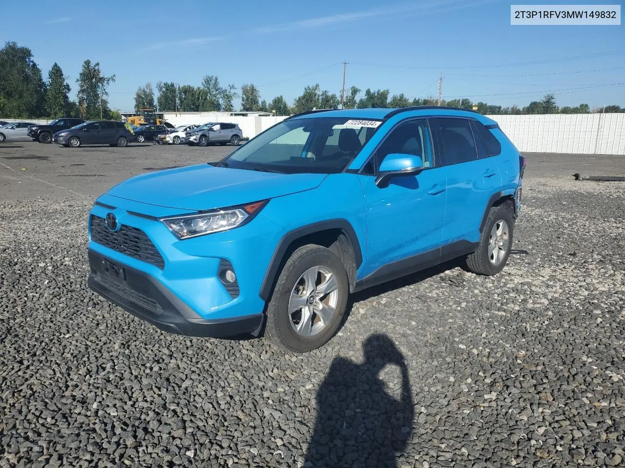 2021 Toyota Rav4 Xle VIN: 2T3P1RFV3MW149832 Lot: 72284034