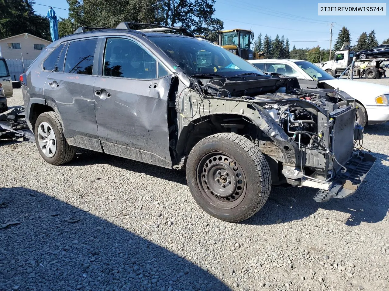 2021 Toyota Rav4 Le VIN: 2T3F1RFV0MW195744 Lot: 72290284