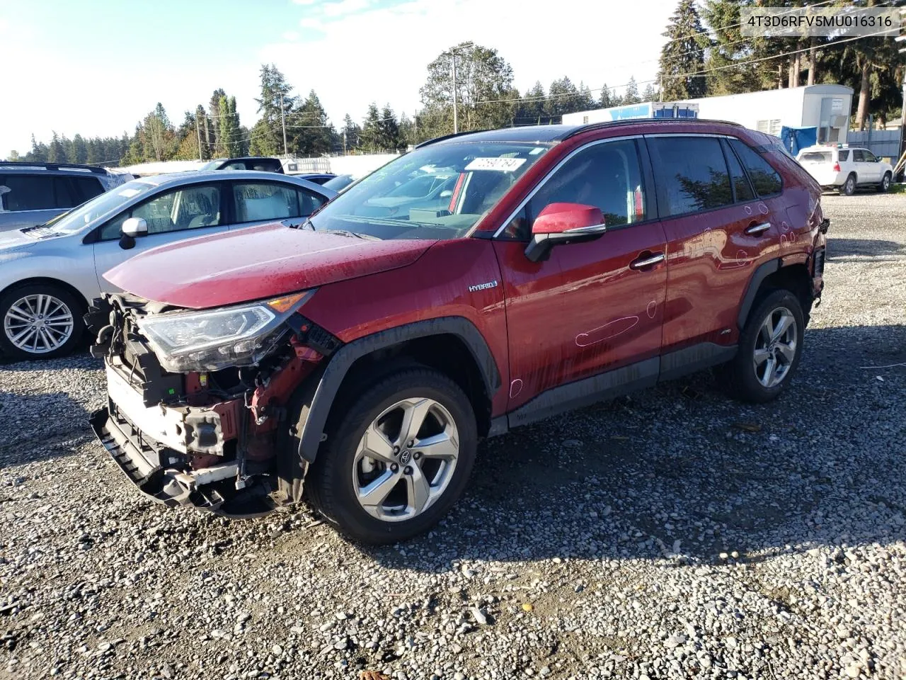 4T3D6RFV5MU016316 2021 Toyota Rav4 Limited