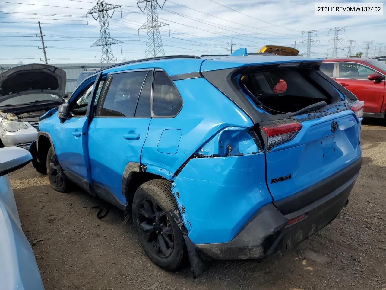 2T3H1RFV0MW137402 2021 Toyota Rav4 Le