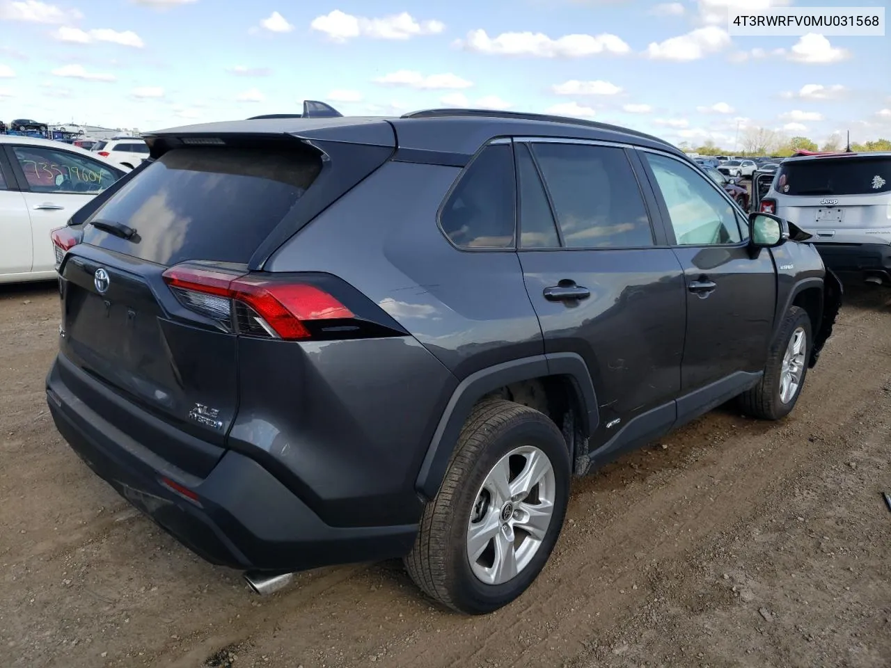 2021 Toyota Rav4 Xle VIN: 4T3RWRFV0MU031568 Lot: 73233454