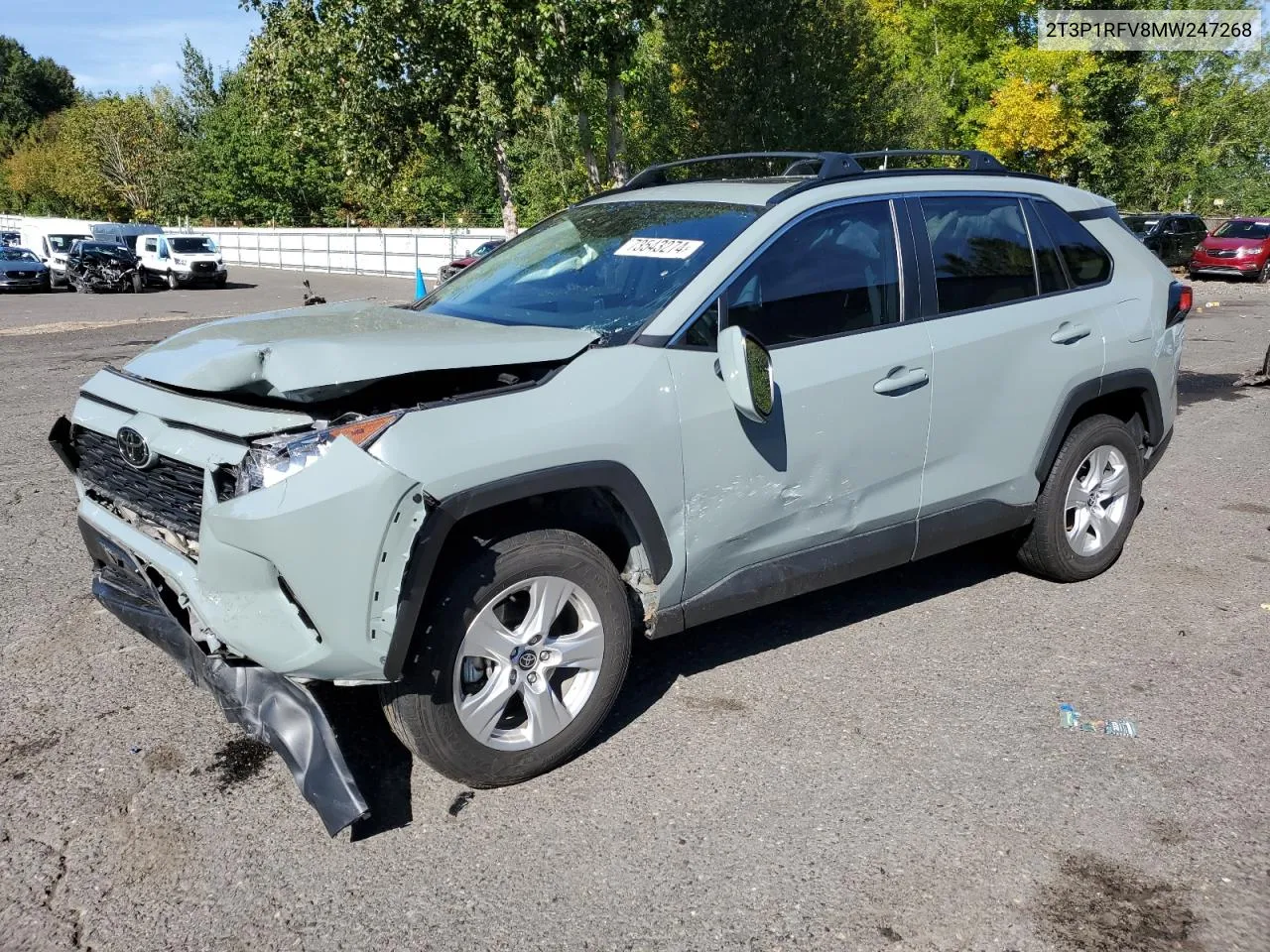 2021 Toyota Rav4 Xle VIN: 2T3P1RFV8MW247268 Lot: 73543274