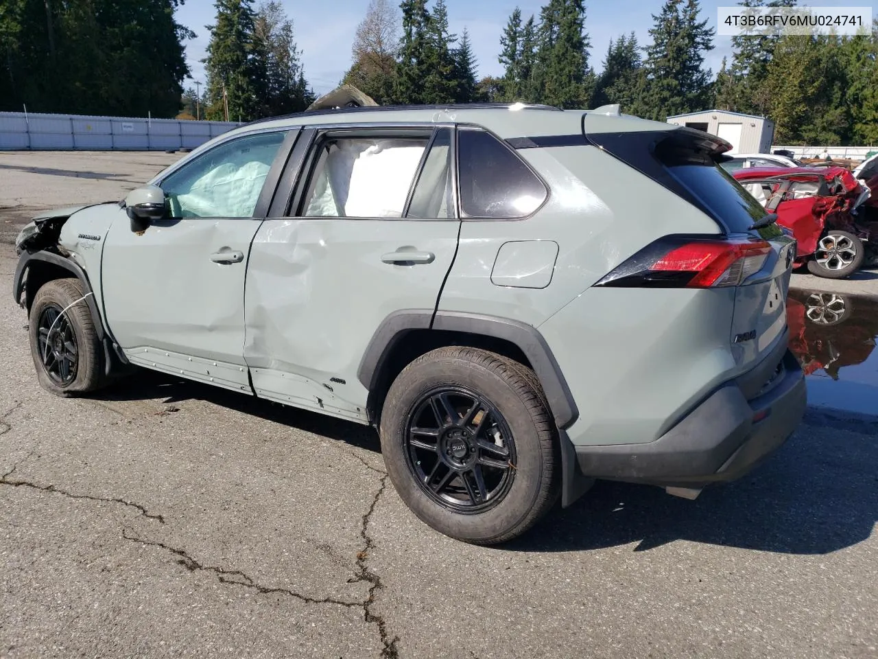 2021 Toyota Rav4 Xle Premium VIN: 4T3B6RFV6MU024741 Lot: 73594654