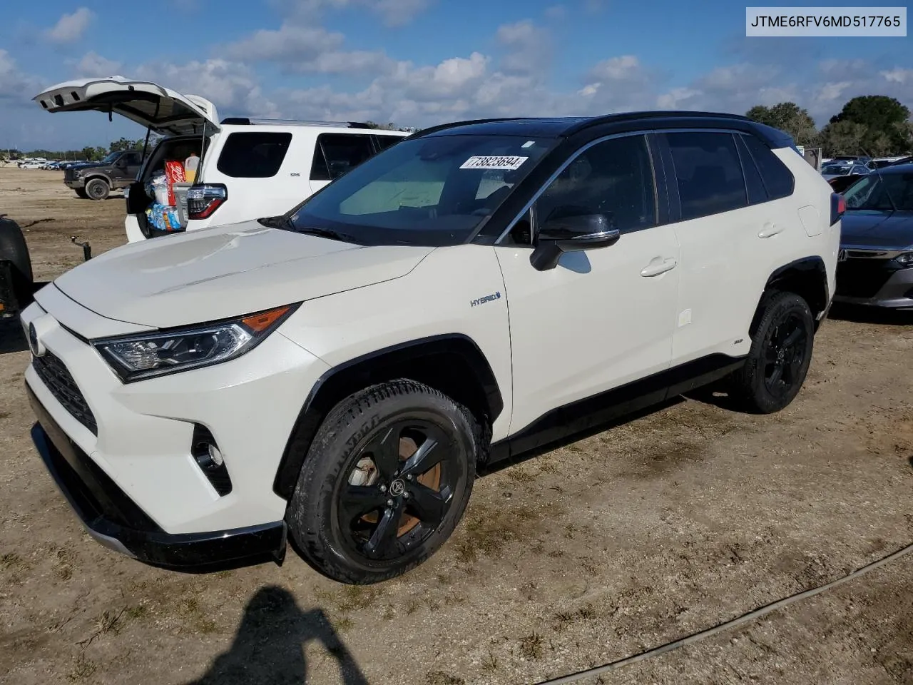 2021 Toyota Rav4 Xse VIN: JTME6RFV6MD517765 Lot: 73823694