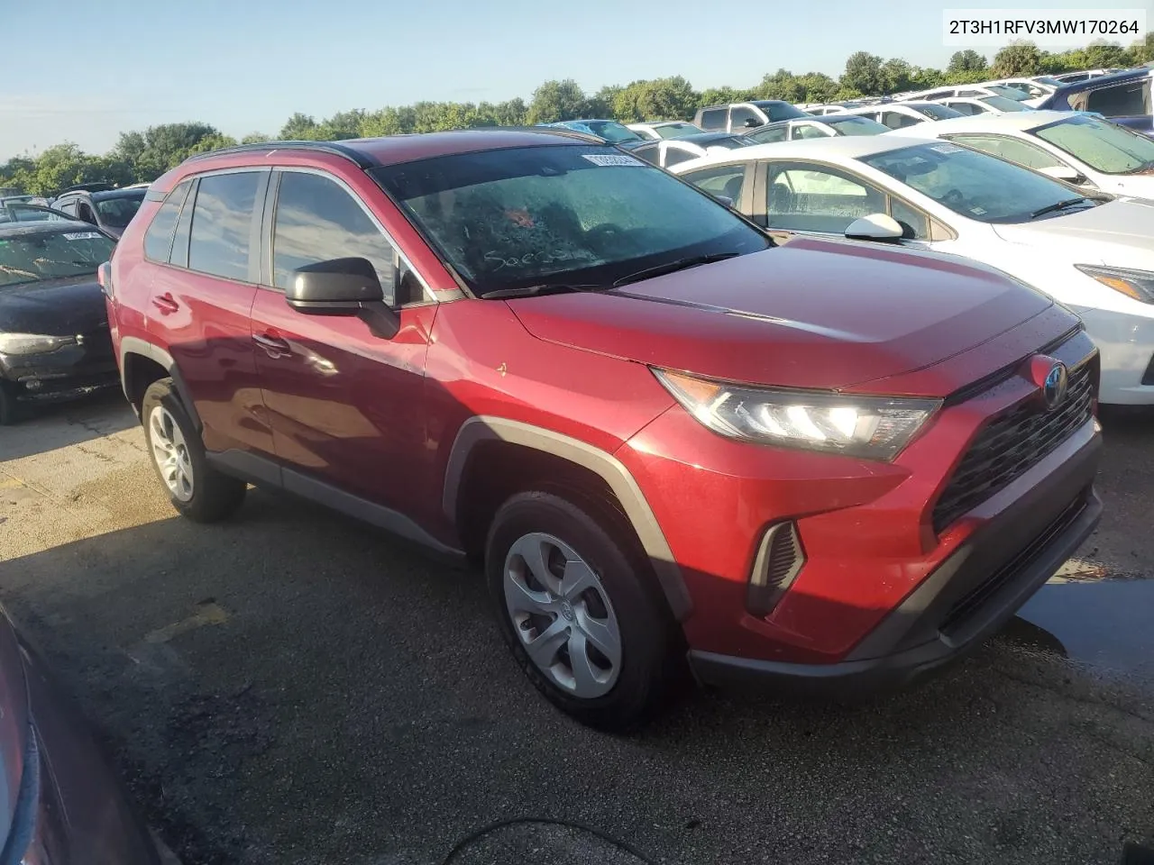 2021 Toyota Rav4 Le VIN: 2T3H1RFV3MW170264 Lot: 73938244