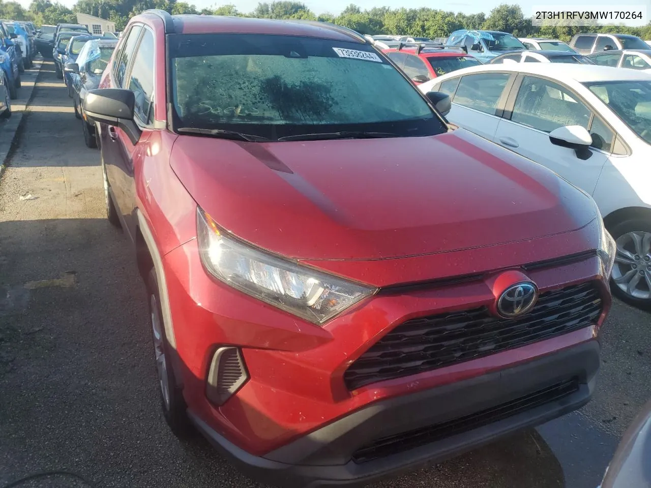 2021 Toyota Rav4 Le VIN: 2T3H1RFV3MW170264 Lot: 73938244