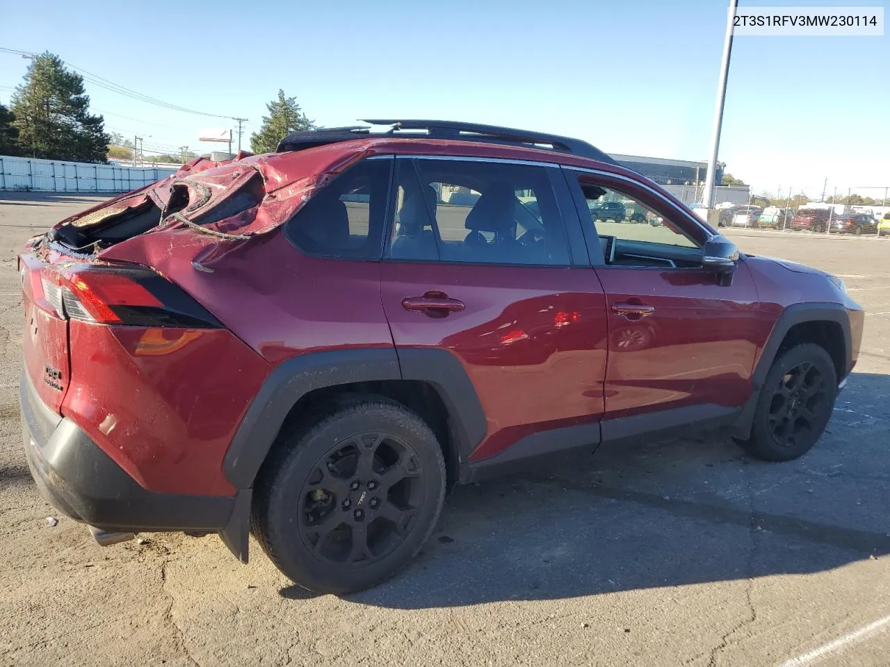 2021 Toyota Rav4 Trd Off Road VIN: 2T3S1RFV3MW230114 Lot: 73981164