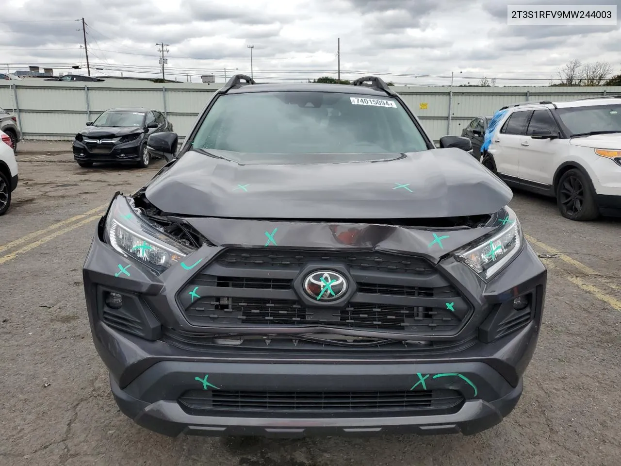 2021 Toyota Rav4 Trd Off Road VIN: 2T3S1RFV9MW244003 Lot: 74015094