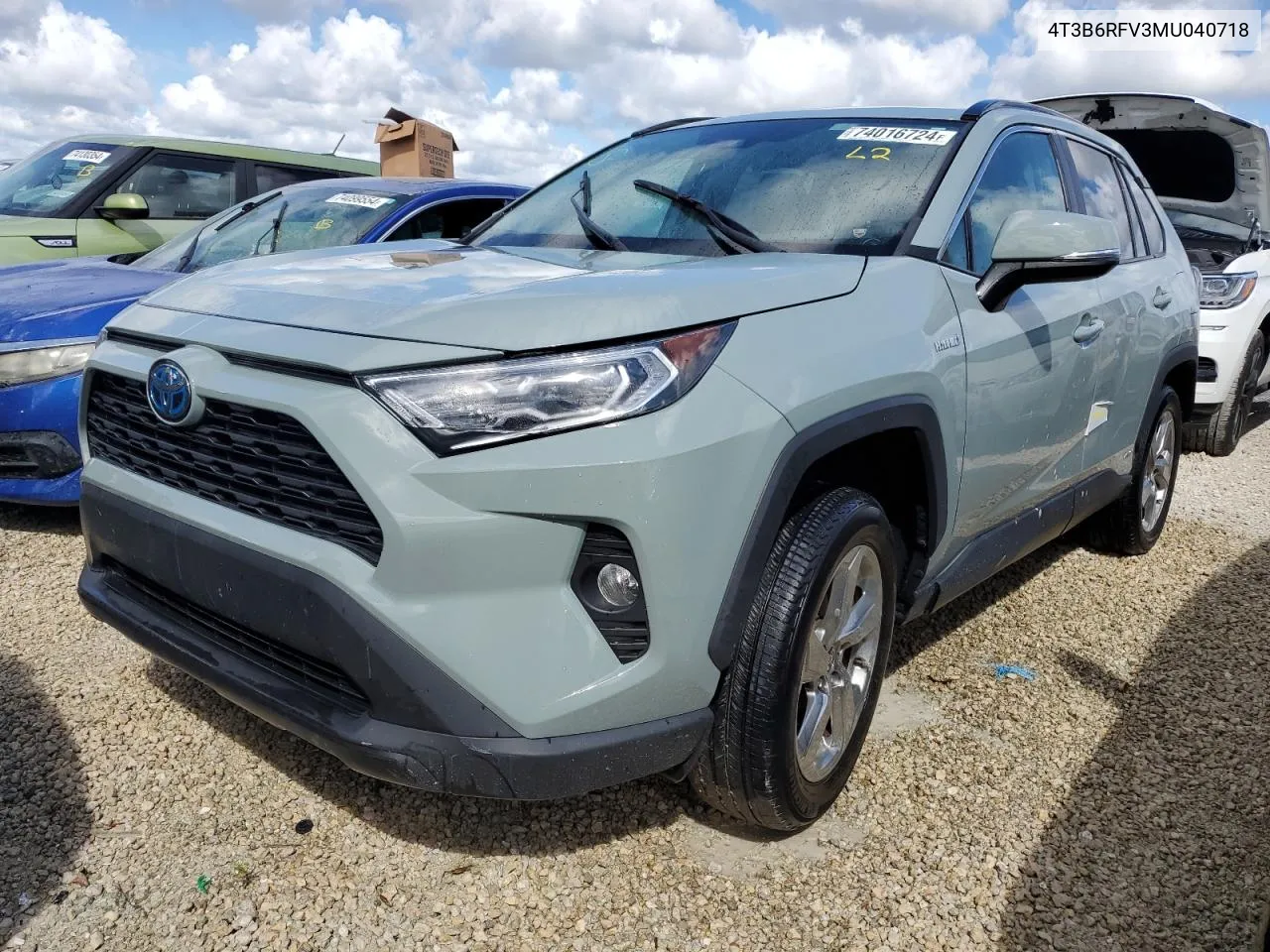 2021 Toyota Rav4 Xle Premium VIN: 4T3B6RFV3MU040718 Lot: 74016724