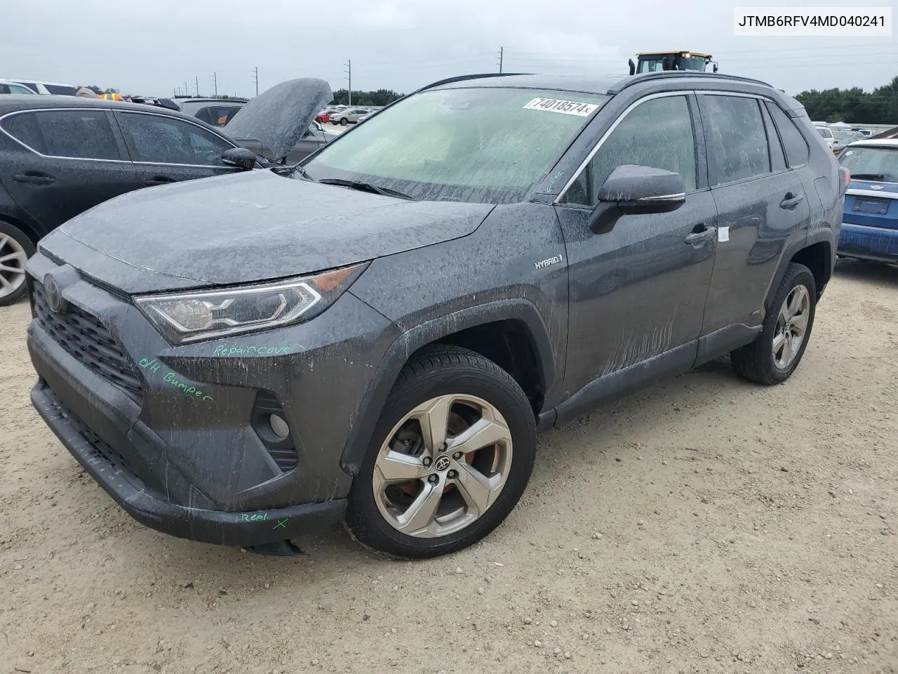 2021 Toyota Rav4 Xle Premium VIN: JTMB6RFV4MD040241 Lot: 74018574