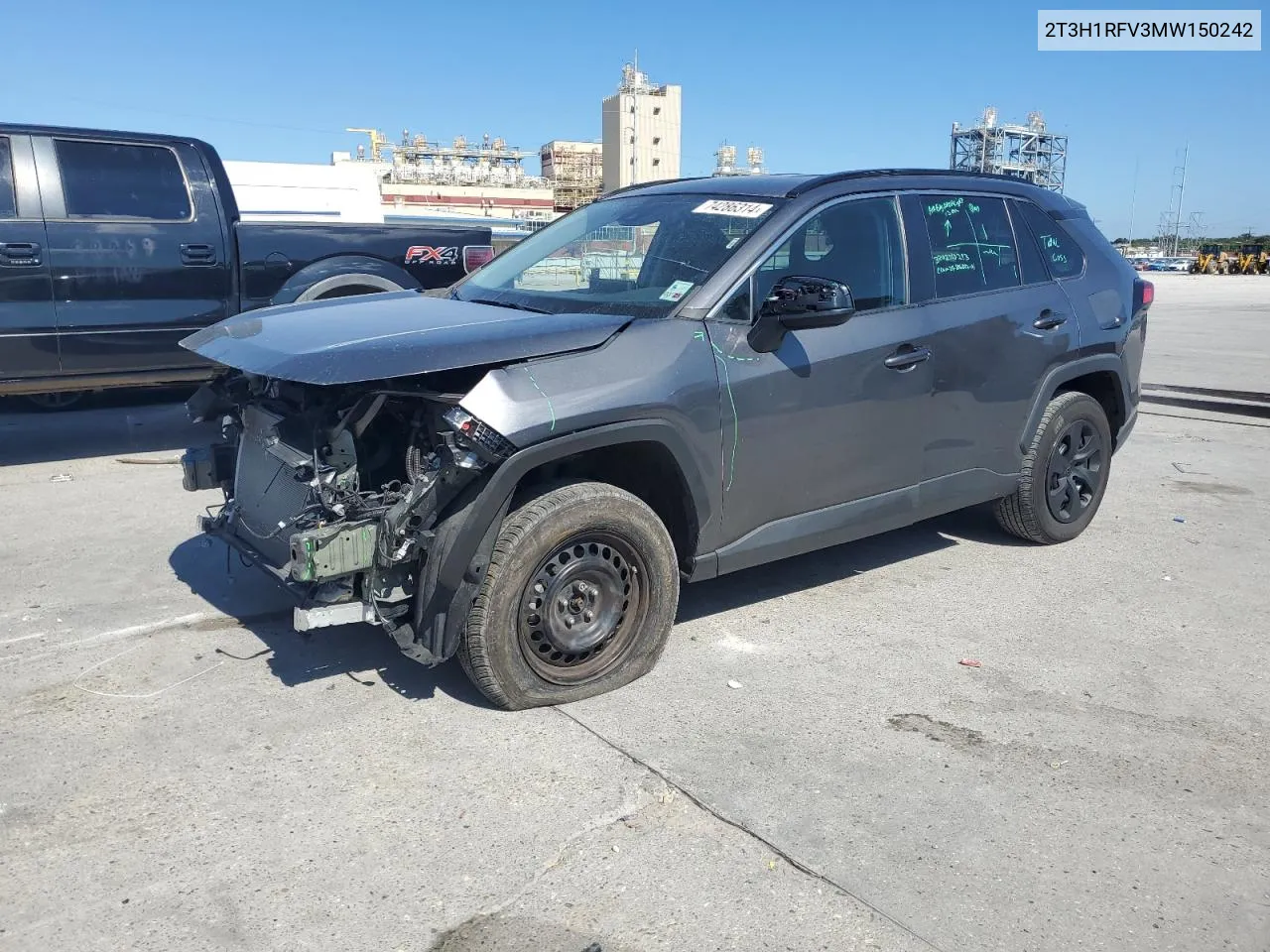 2021 Toyota Rav4 Le VIN: 2T3H1RFV3MW150242 Lot: 74286314