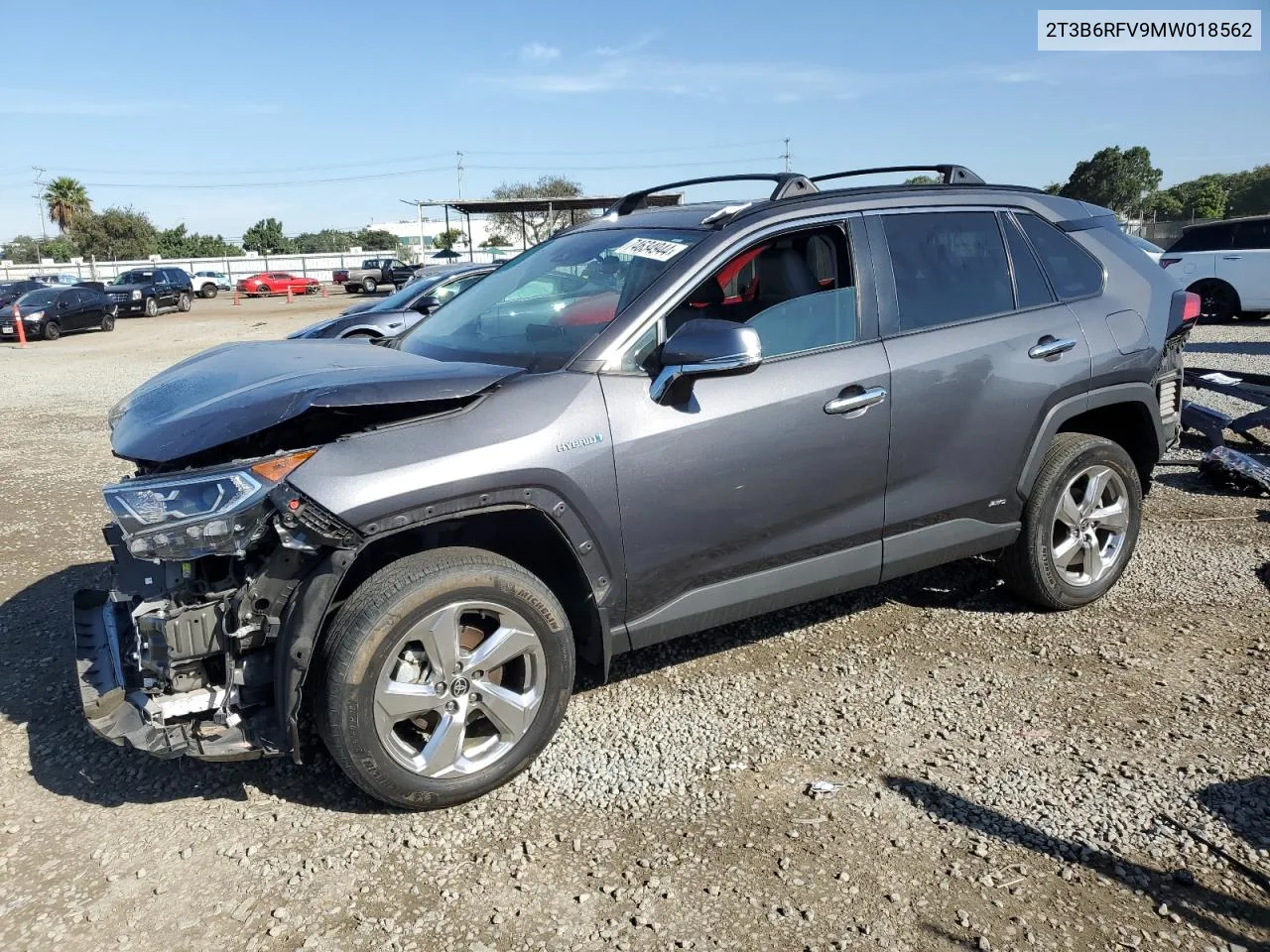 2021 Toyota Rav4 Xle Premium VIN: 2T3B6RFV9MW018562 Lot: 74634944