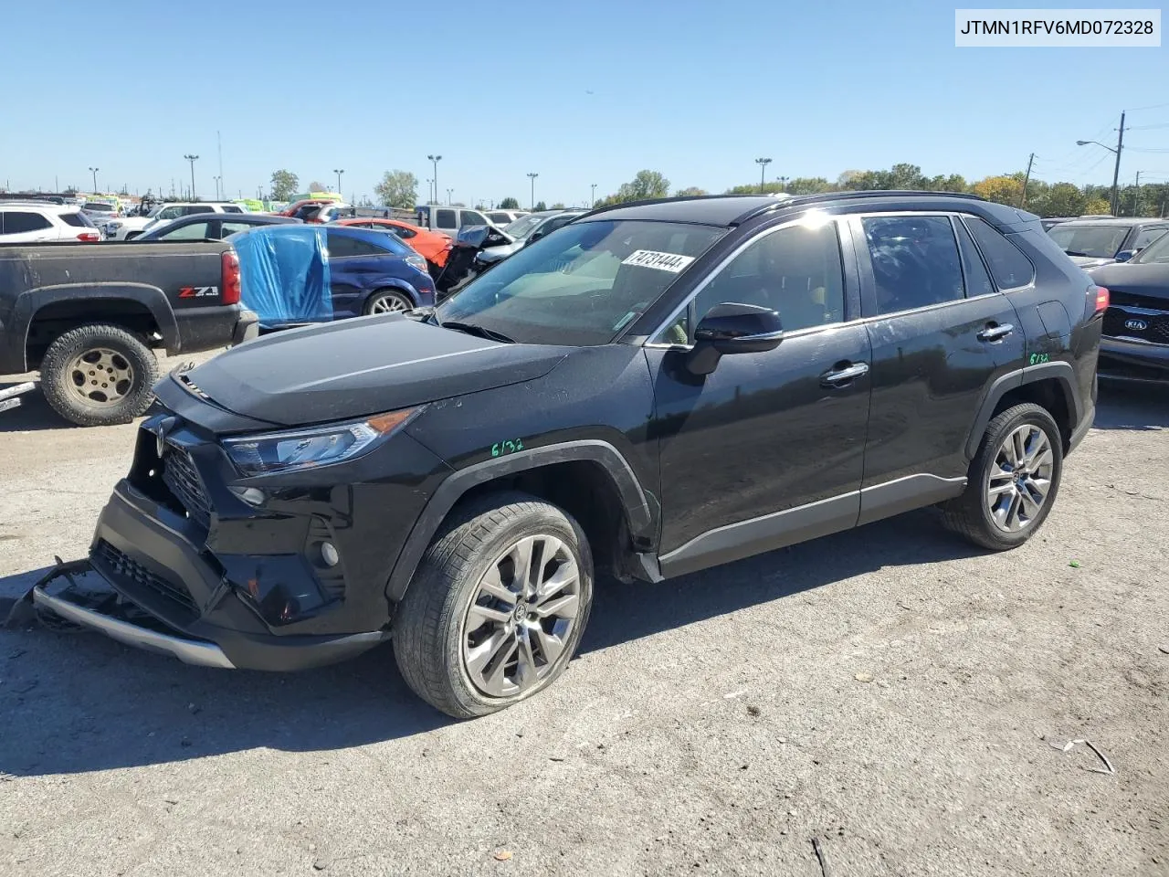 2021 Toyota Rav4 Limited VIN: JTMN1RFV6MD072328 Lot: 74731444