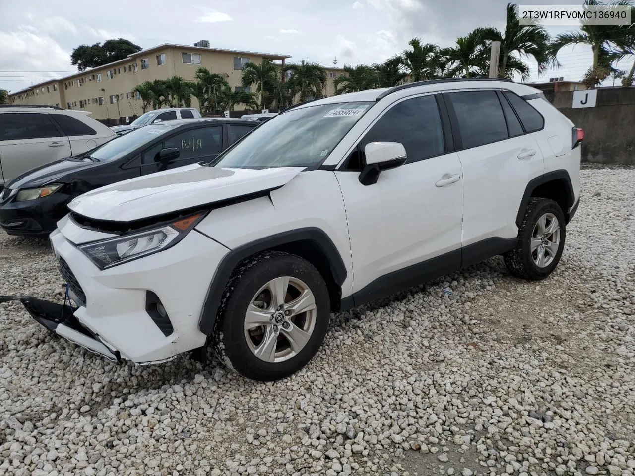 2021 Toyota Rav4 Xle VIN: 2T3W1RFV0MC136940 Lot: 74859804