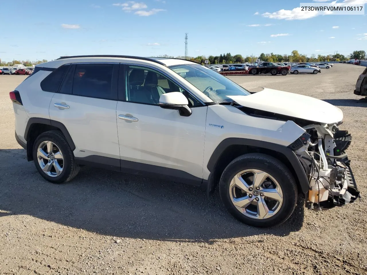 2021 Toyota Rav4 Limited VIN: 2T3DWRFV0MW106117 Lot: 74876794