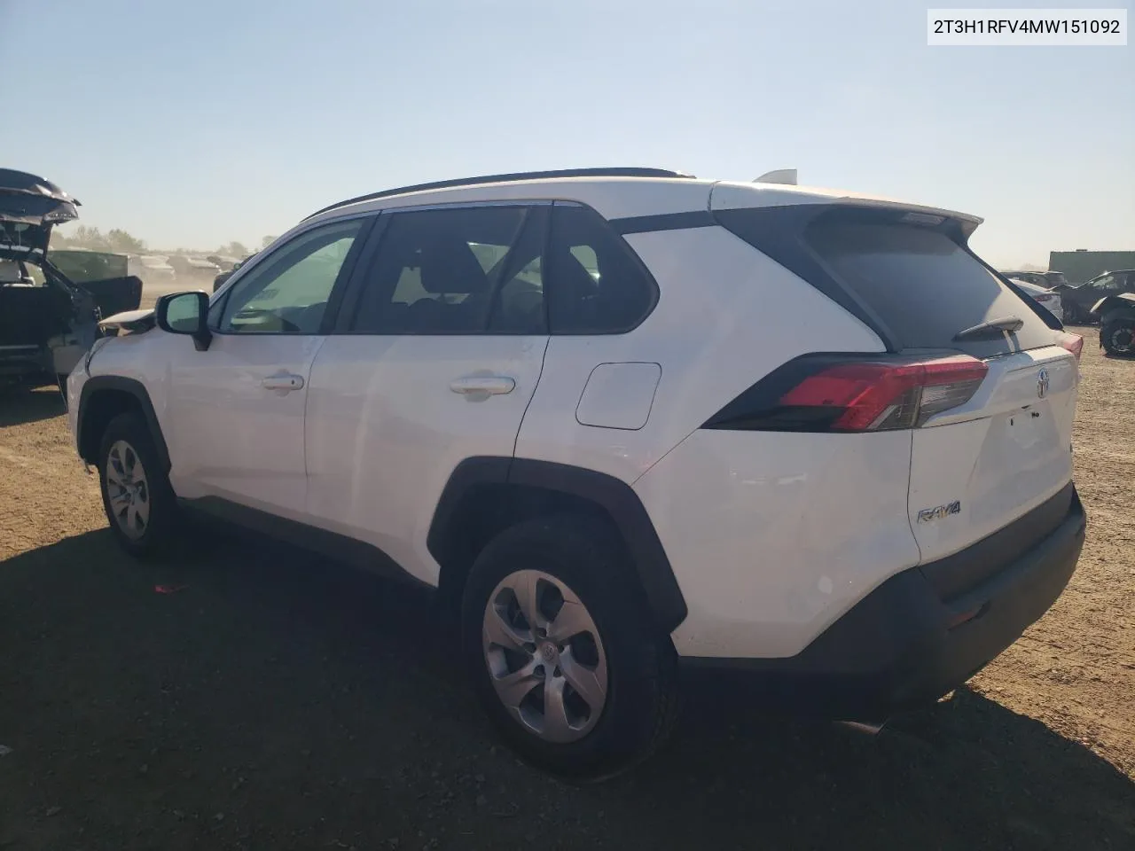 2021 Toyota Rav4 Le VIN: 2T3H1RFV4MW151092 Lot: 75270874