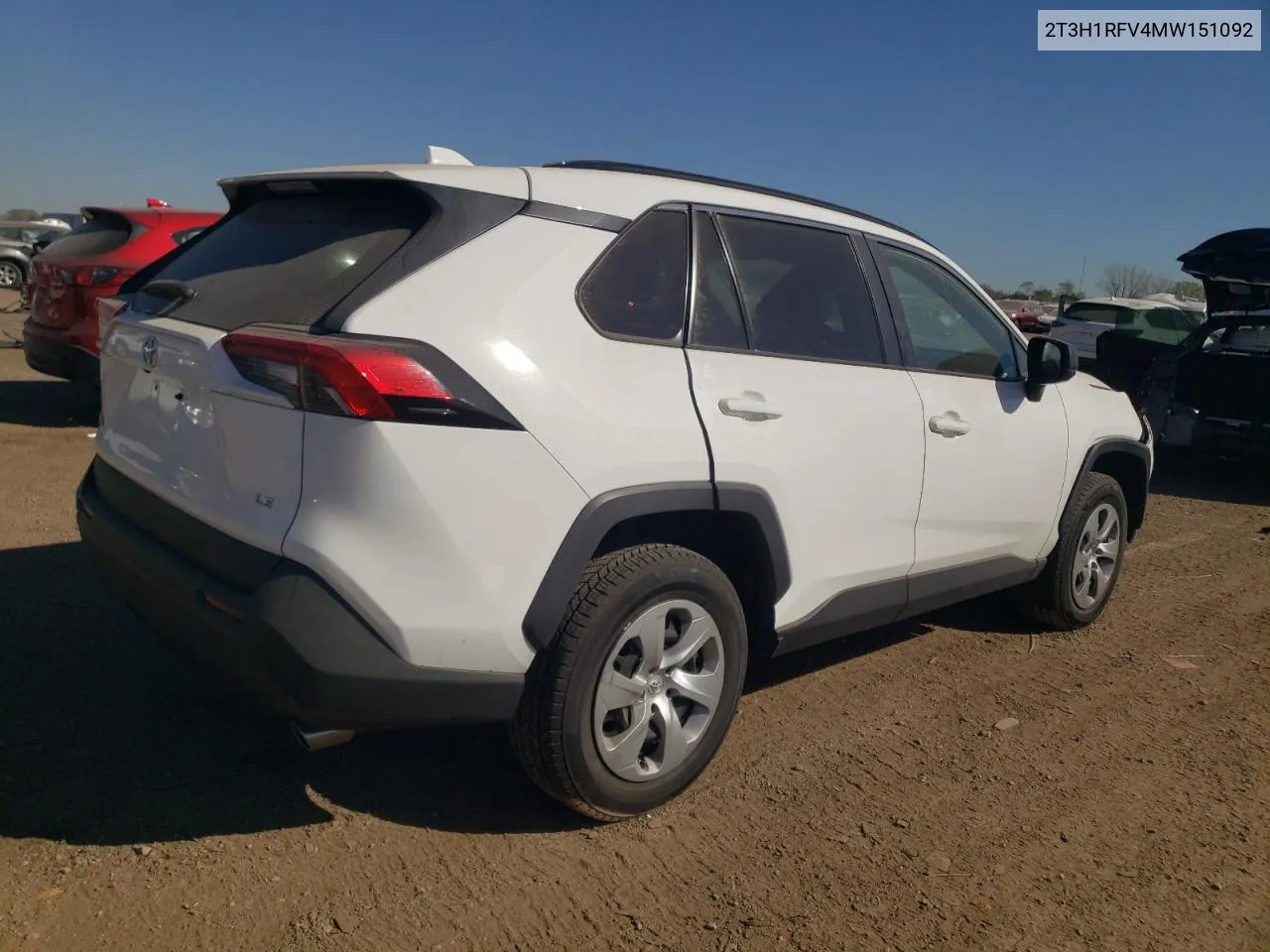 2021 Toyota Rav4 Le VIN: 2T3H1RFV4MW151092 Lot: 75270874