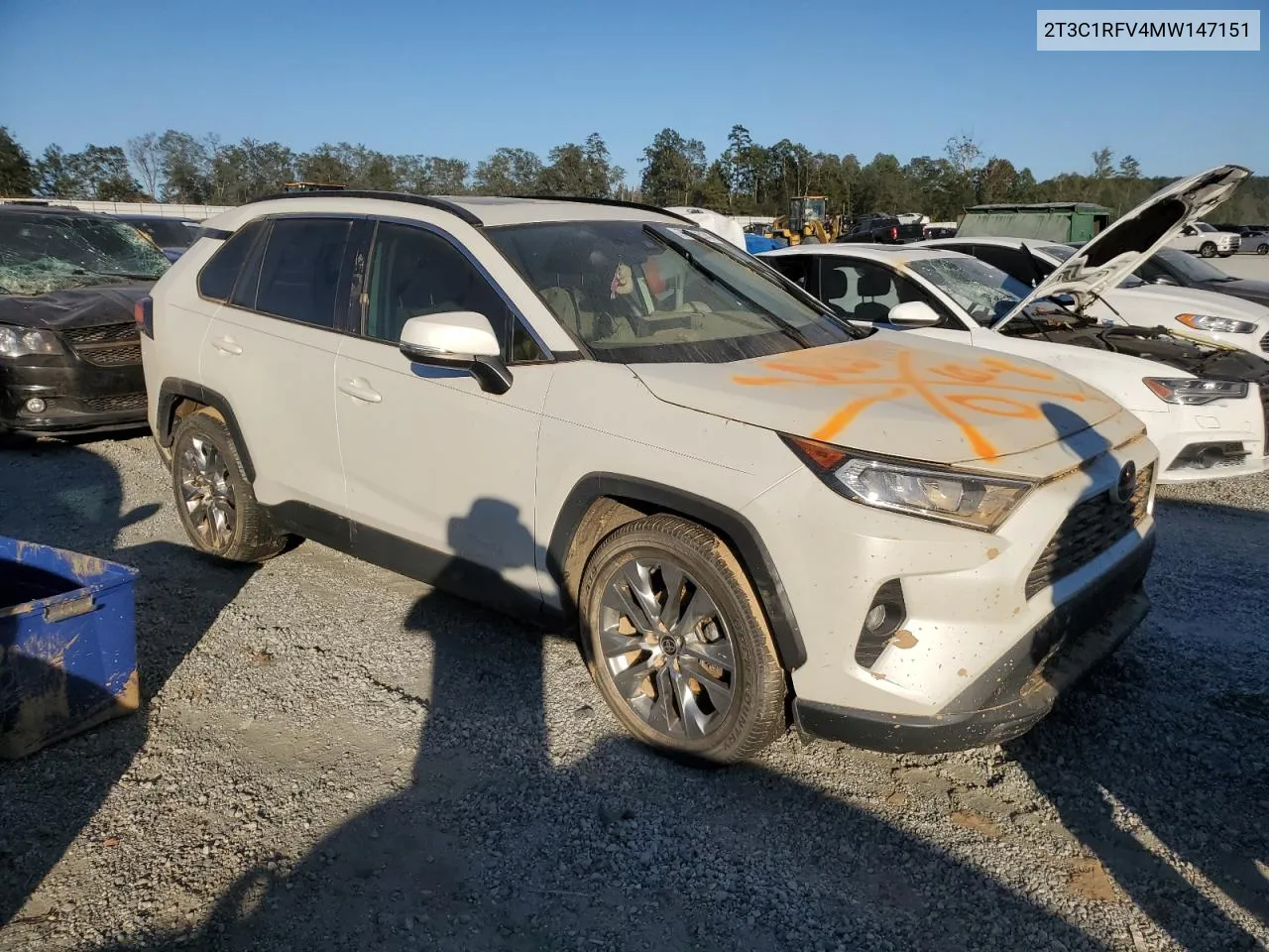 2021 Toyota Rav4 Xle Premium VIN: 2T3C1RFV4MW147151 Lot: 75341534