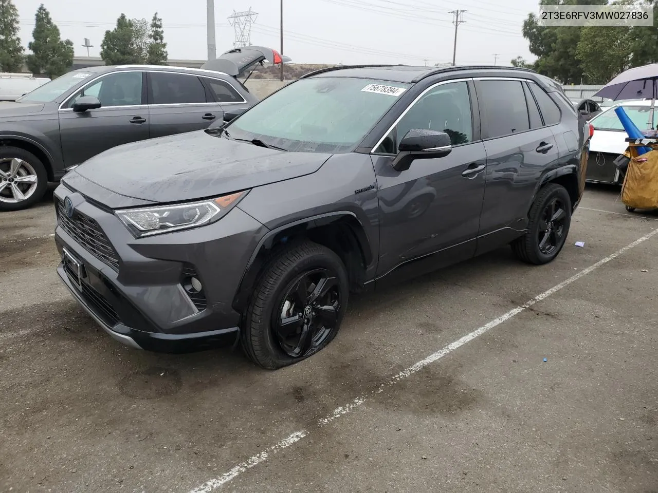 2021 Toyota Rav4 Xse VIN: 2T3E6RFV3MW027836 Lot: 75678394