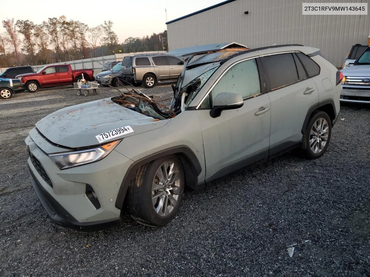 2T3C1RFV9MW143645 2021 Toyota Rav4 Xle Premium