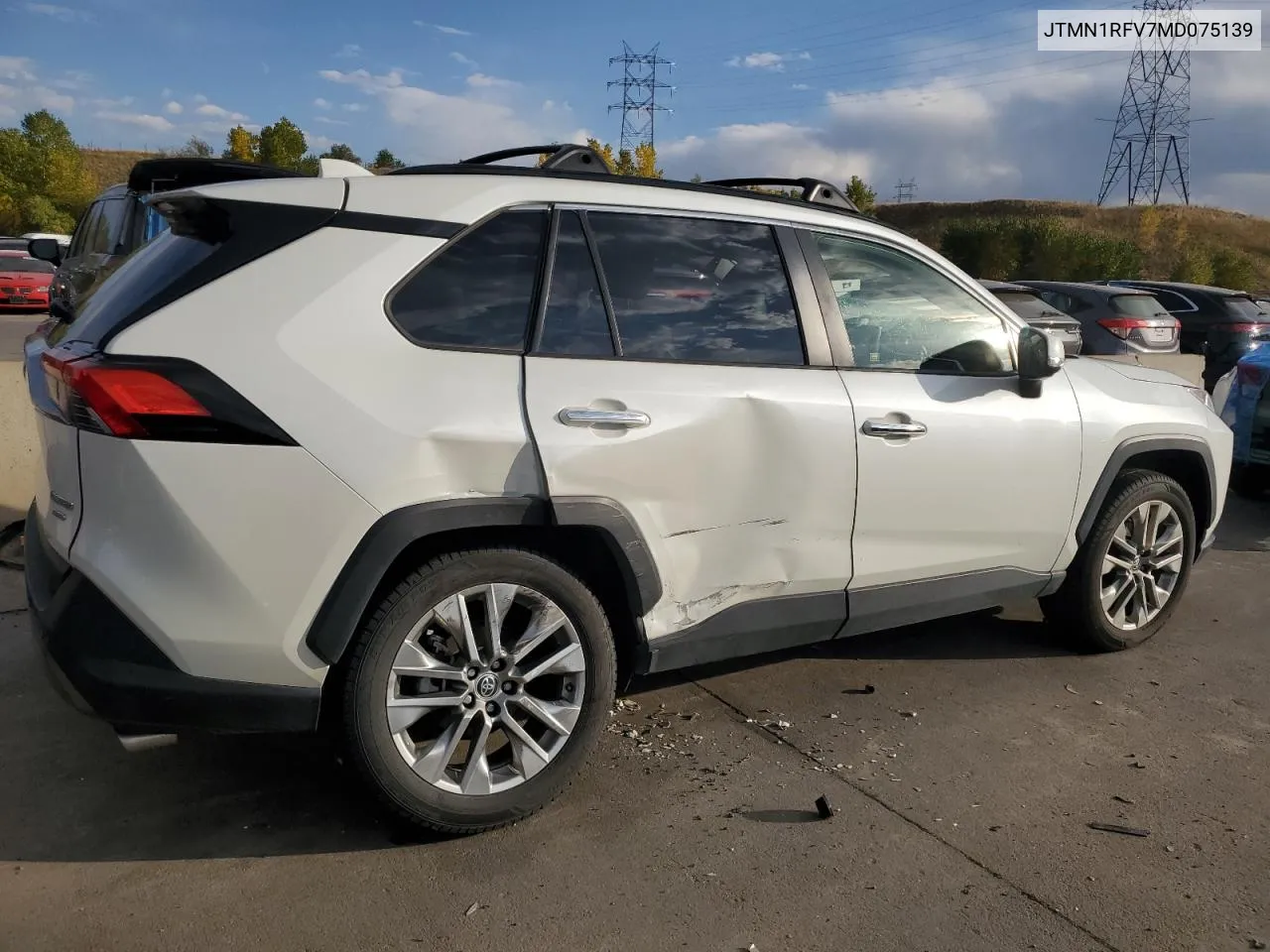 2021 Toyota Rav4 Limited VIN: JTMN1RFV7MD075139 Lot: 75763924