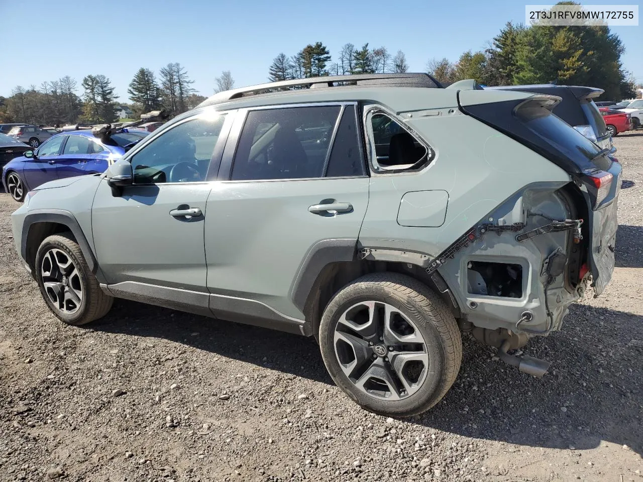 2021 Toyota Rav4 Adventure VIN: 2T3J1RFV8MW172755 Lot: 75925664