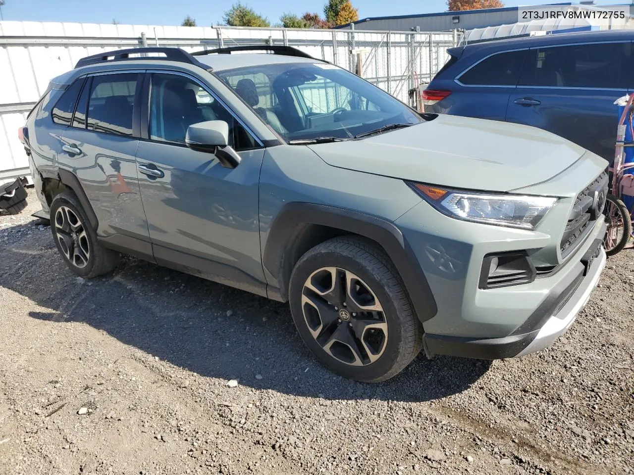 2021 Toyota Rav4 Adventure VIN: 2T3J1RFV8MW172755 Lot: 75925664