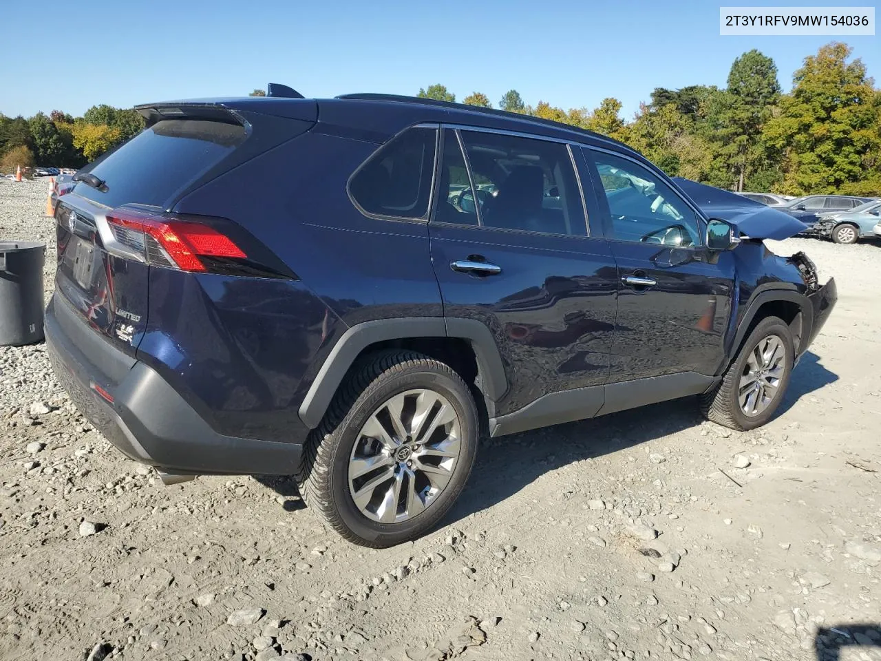 2021 Toyota Rav4 Limited VIN: 2T3Y1RFV9MW154036 Lot: 76348224