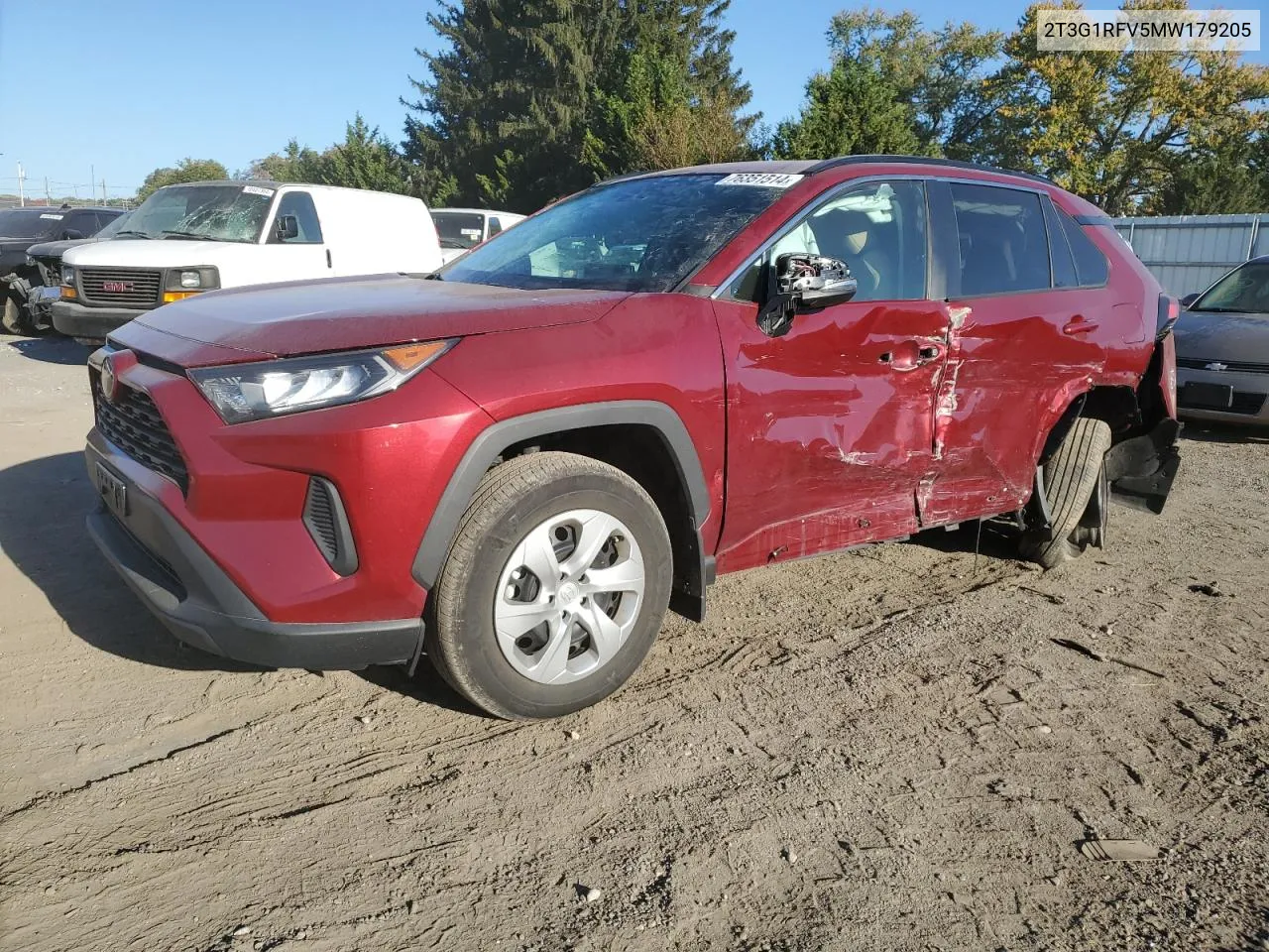 2021 Toyota Rav4 Le VIN: 2T3G1RFV5MW179205 Lot: 76351514