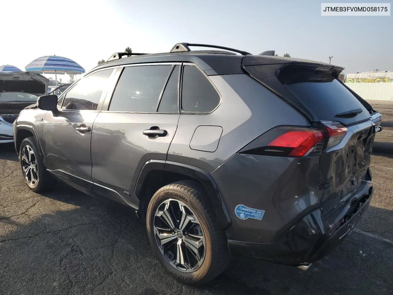 2021 Toyota Rav4 Prime Xse VIN: JTMEB3FV0MD058175 Lot: 76516704