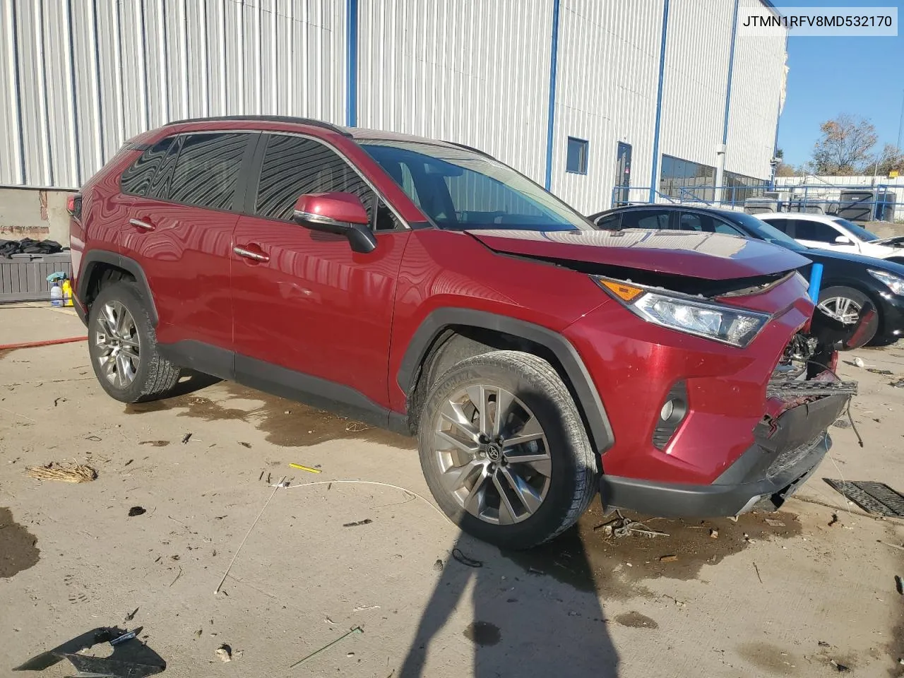 2021 Toyota Rav4 Limited VIN: JTMN1RFV8MD532170 Lot: 76630394