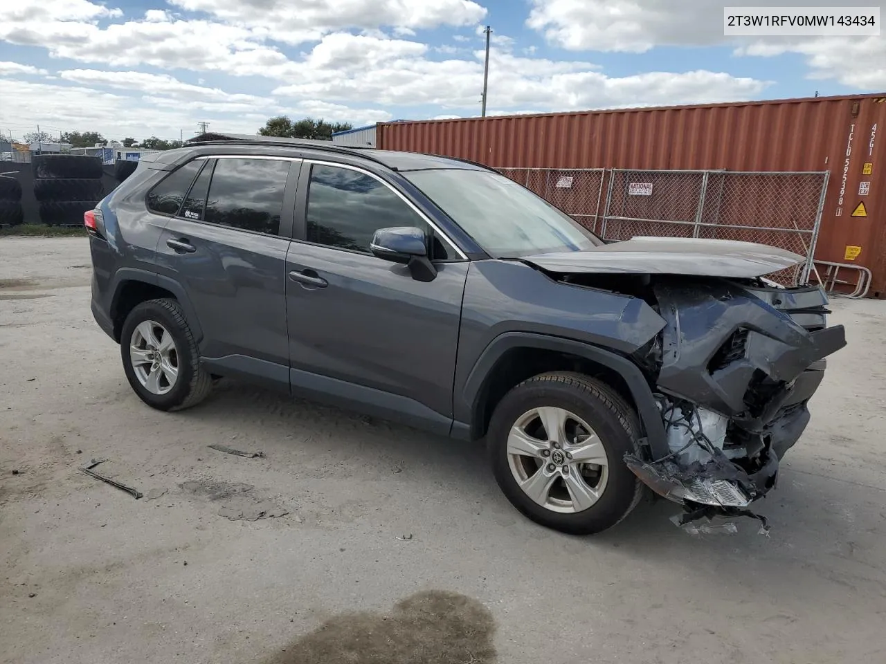 2021 Toyota Rav4 Xle VIN: 2T3W1RFV0MW143434 Lot: 76699734