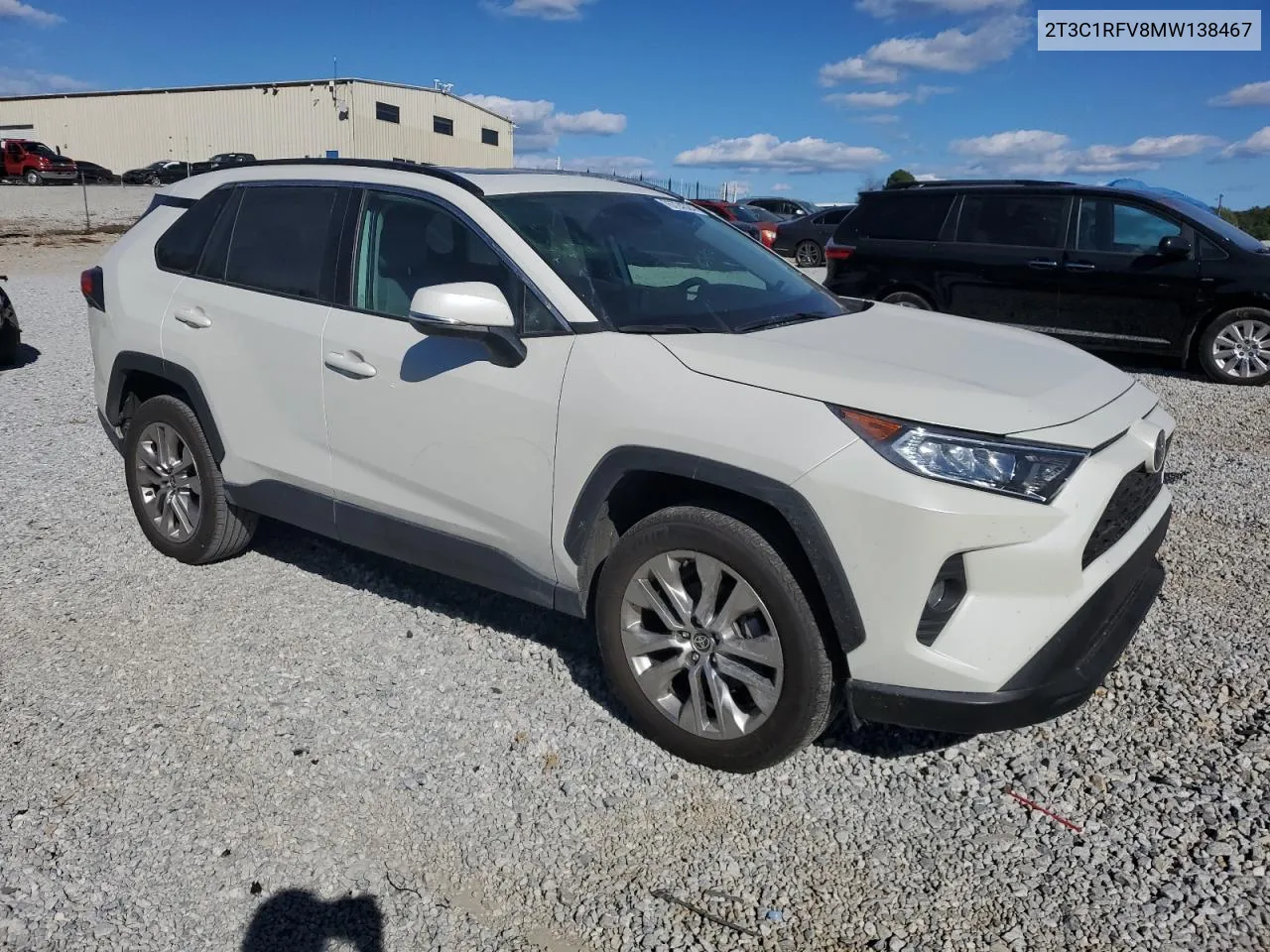 2021 Toyota Rav4 Xle Premium VIN: 2T3C1RFV8MW138467 Lot: 76724324