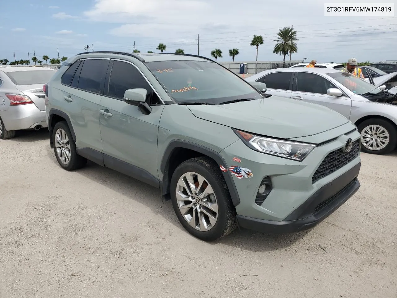 2021 Toyota Rav4 Xle Premium VIN: 2T3C1RFV6MW174819 Lot: 76836384