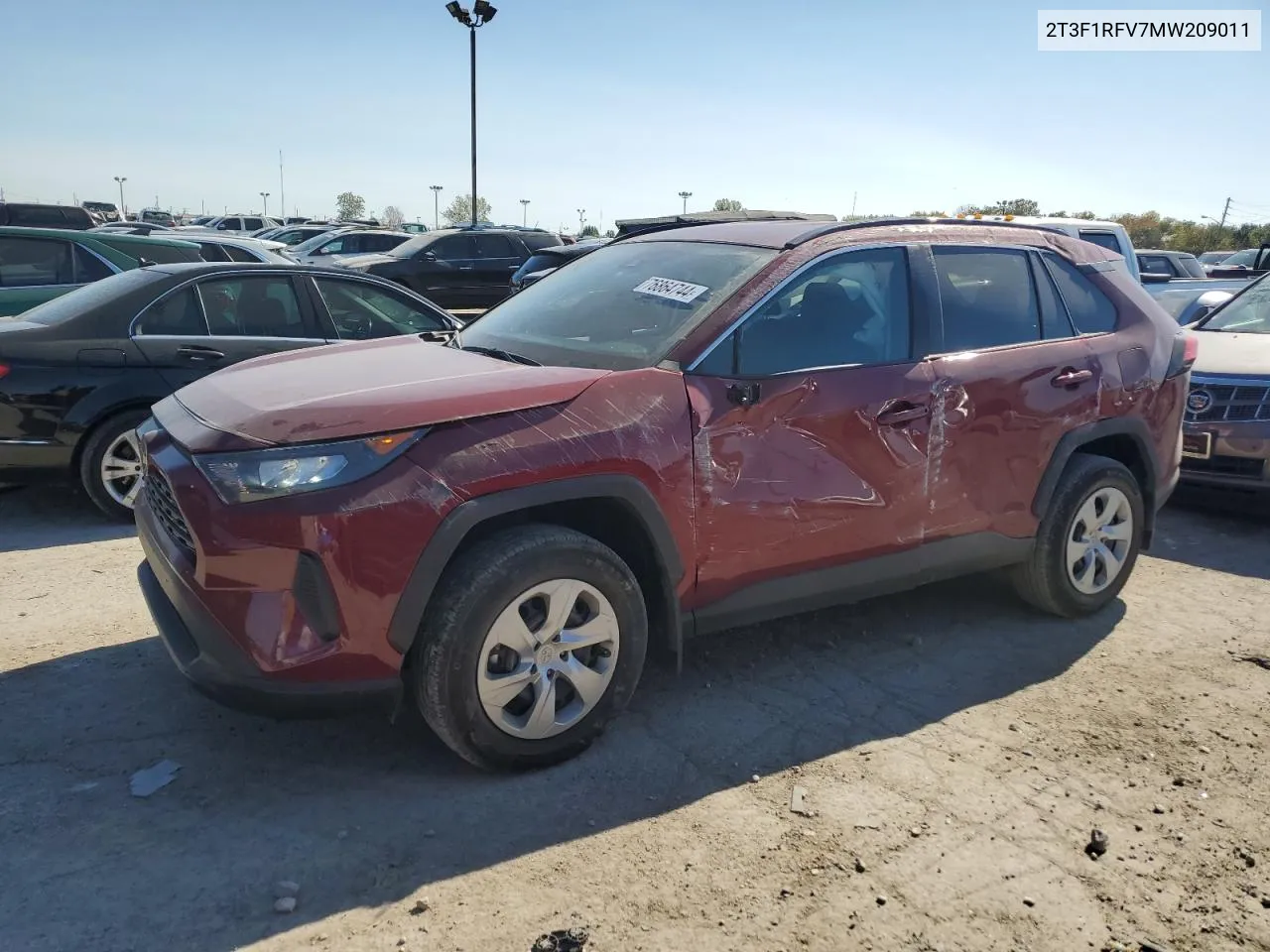 2021 Toyota Rav4 Le VIN: 2T3F1RFV7MW209011 Lot: 76864744