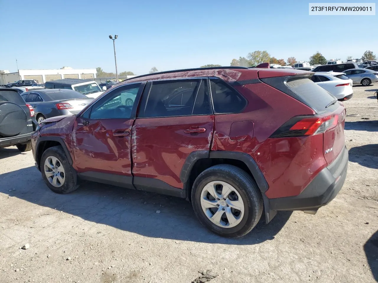 2021 Toyota Rav4 Le VIN: 2T3F1RFV7MW209011 Lot: 76864744