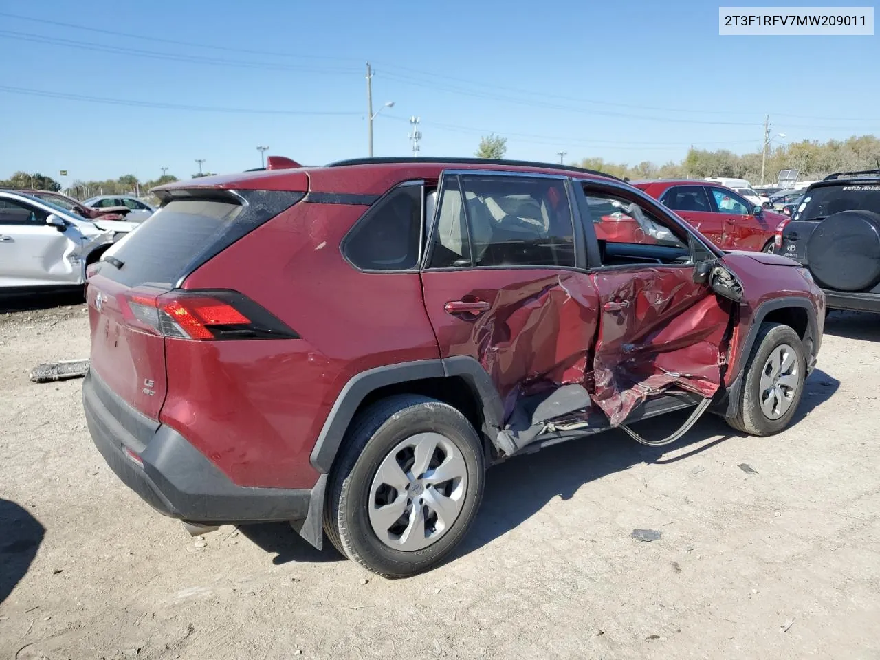 2021 Toyota Rav4 Le VIN: 2T3F1RFV7MW209011 Lot: 76864744