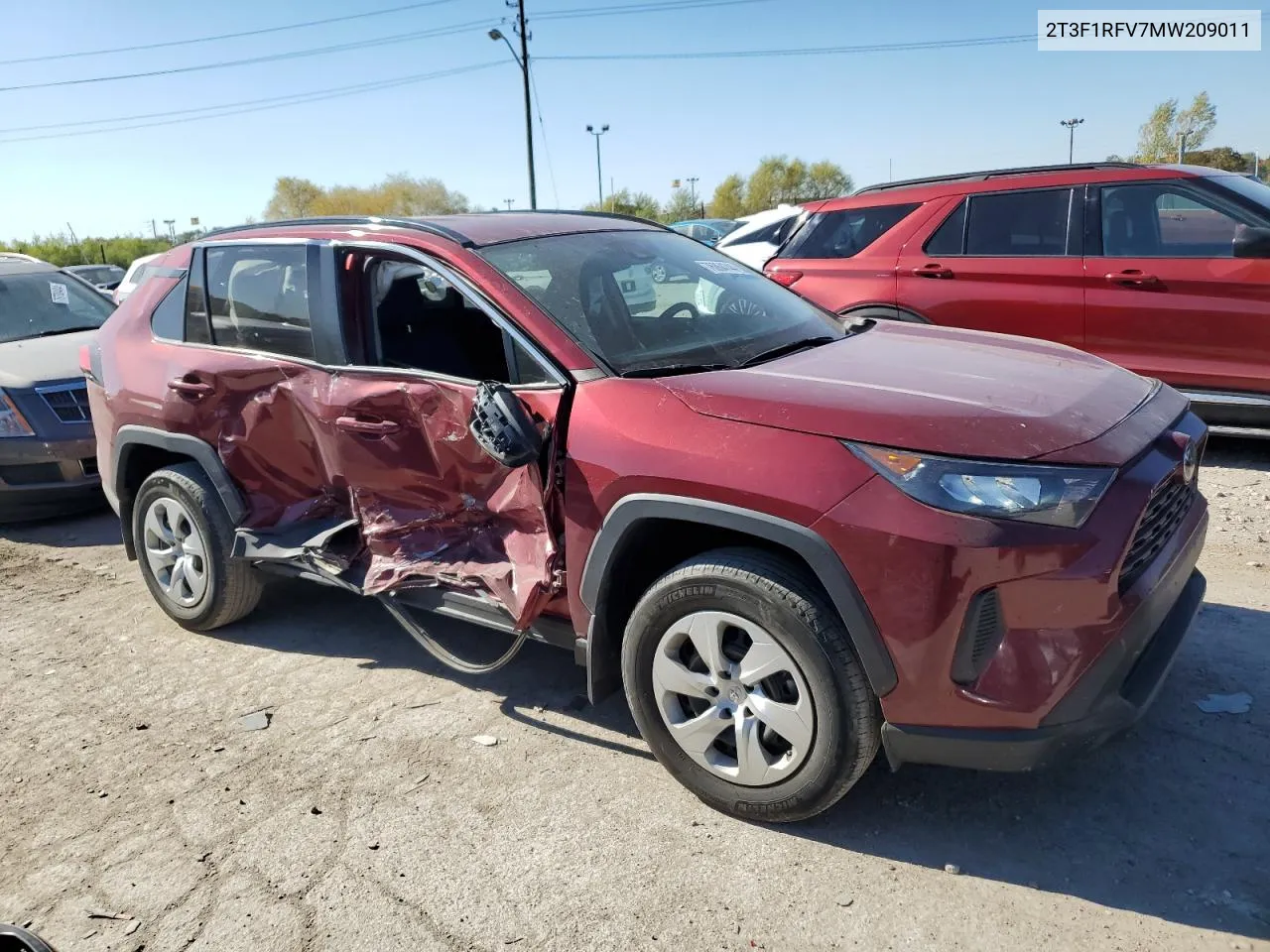 2021 Toyota Rav4 Le VIN: 2T3F1RFV7MW209011 Lot: 76864744