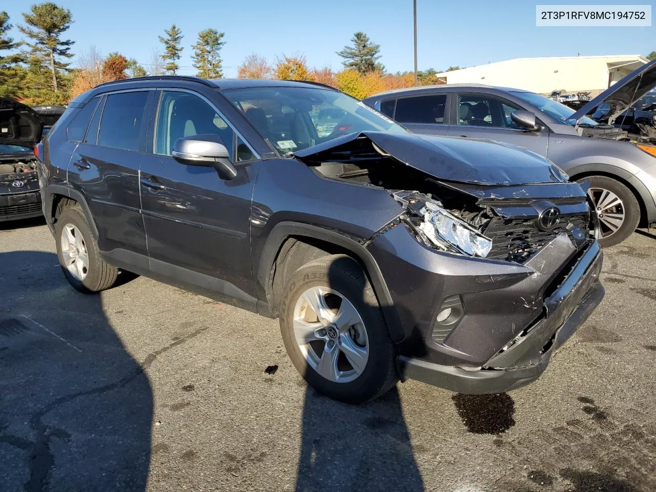 2021 Toyota Rav4 Xle VIN: 2T3P1RFV8MC194752 Lot: 76941514