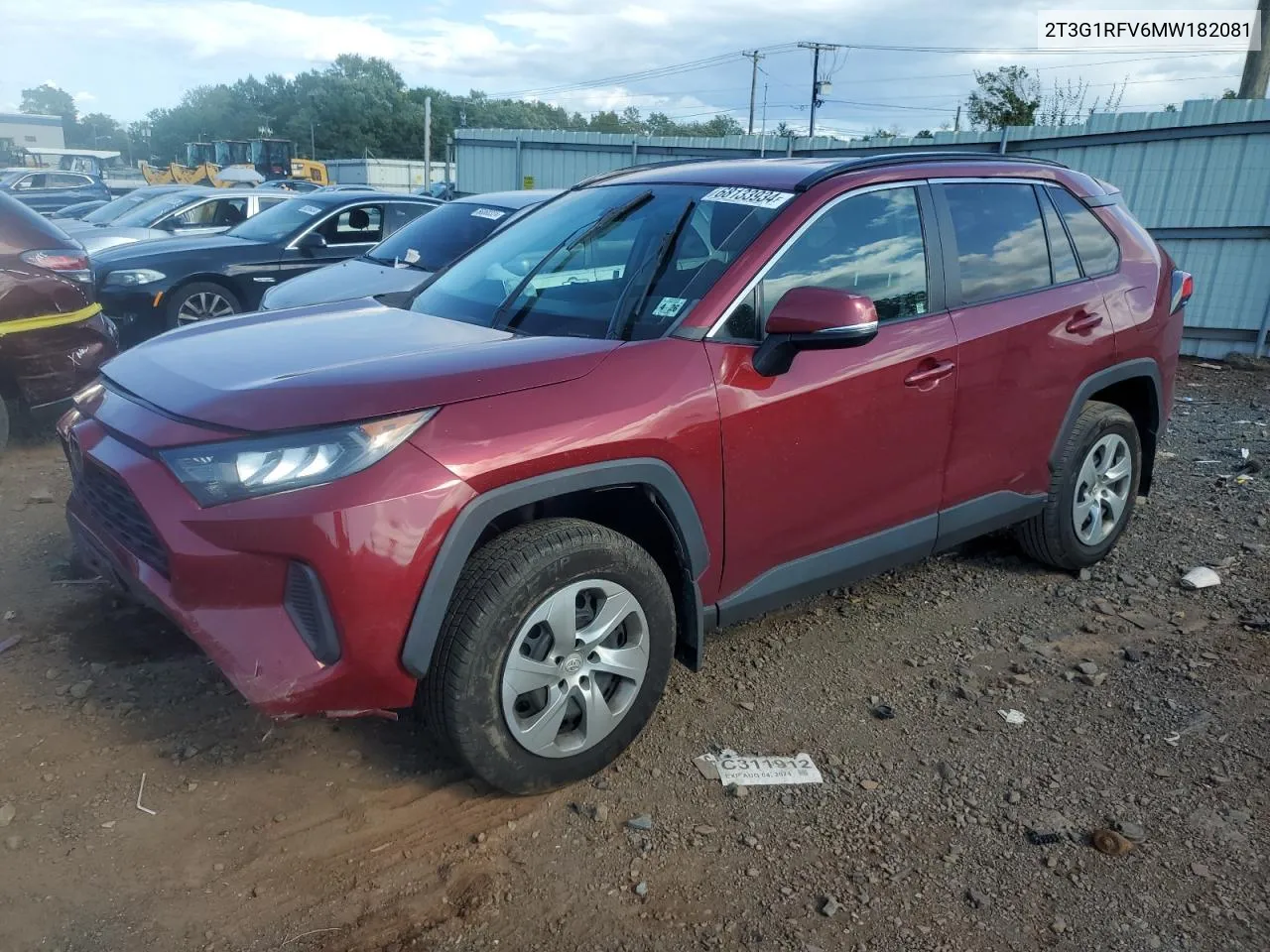 2021 Toyota Rav4 Le VIN: 2T3G1RFV6MW182081 Lot: 77129184