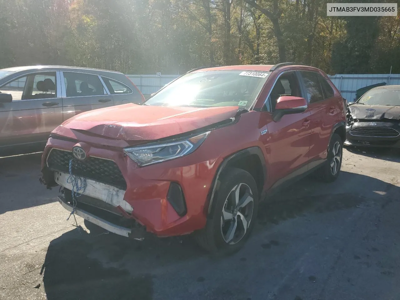 2021 Toyota Rav4 Prime Se VIN: JTMAB3FV3MD035665 Lot: 77310064